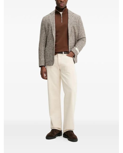 Gant Gray Checked Single-Breasted Blazer for men