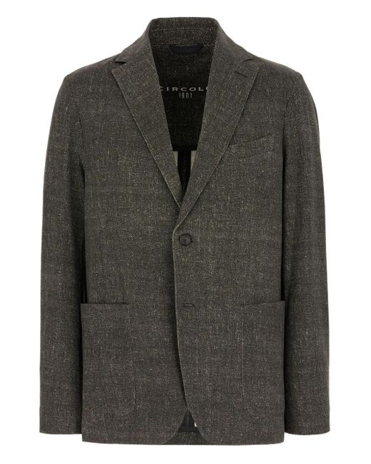 Circolo 1901 Black Speckled Two-Button Jacket for men