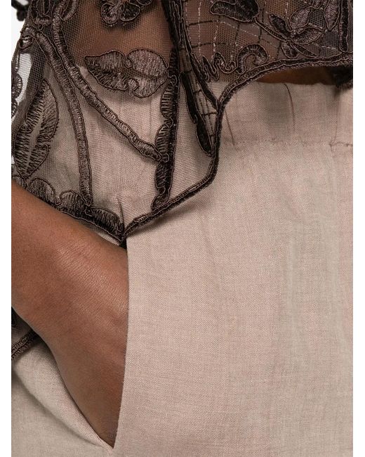 Xacus Natural Jeanne Elasticated Trousers