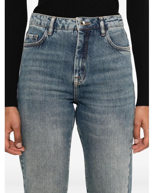 Jeans Dritti A Vita Alta di Patrizia Pepe in Blue