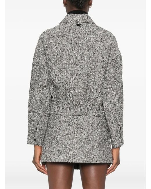 Michael Kors Gray Tweed Zip-Up Jacket
