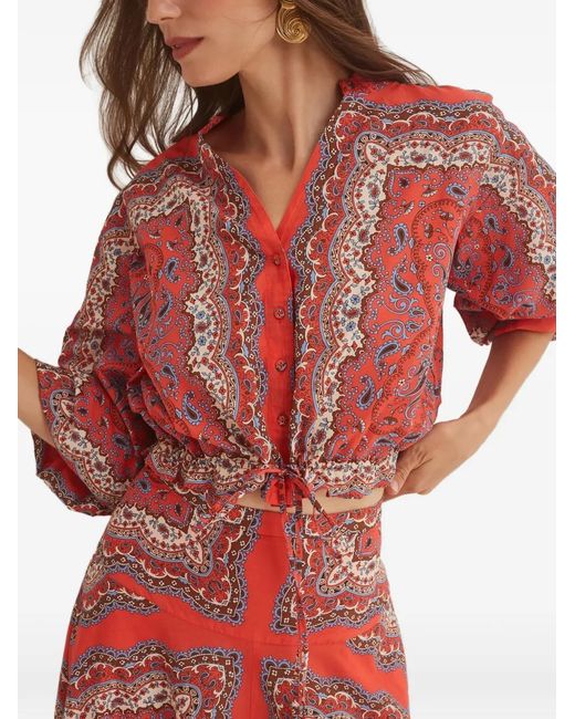 Cara Cara Red Perrin Paisley Shirt