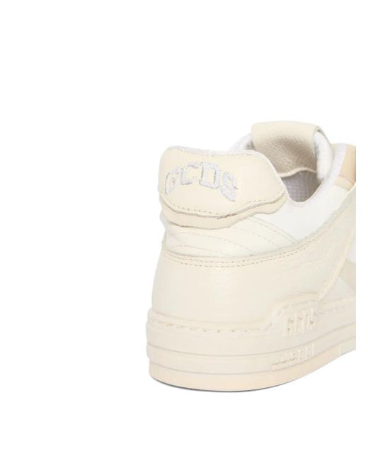 Gcds Natural Lace-Up Low-Top Sneakers