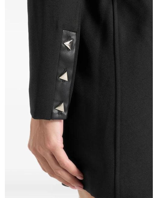 Manière De Voir Black Corset Blazer Dress With Chain