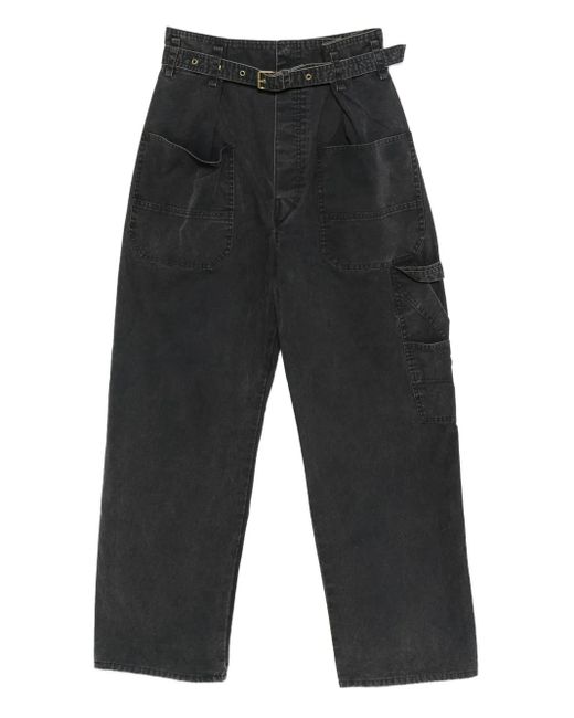 Isabel Marant Gray Belted Pocket Trousers