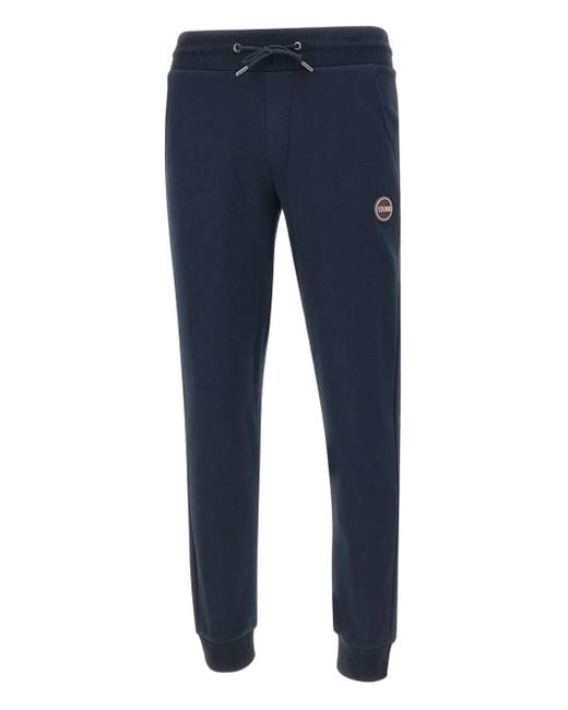 Colmar Blue Logo-Patch Cuffed Track Pants for men