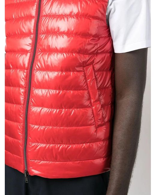 Herno Red Reversible Two-Tone Waistcoat for men