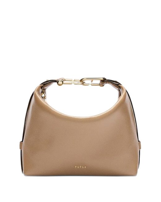Furla Brown Tonie Tote Bag