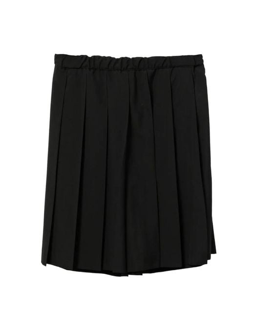 Comme des Garçons Black Pleated Shorts