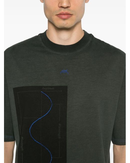メンズ A_COLD_WALL* Waveform Tシャツ Black