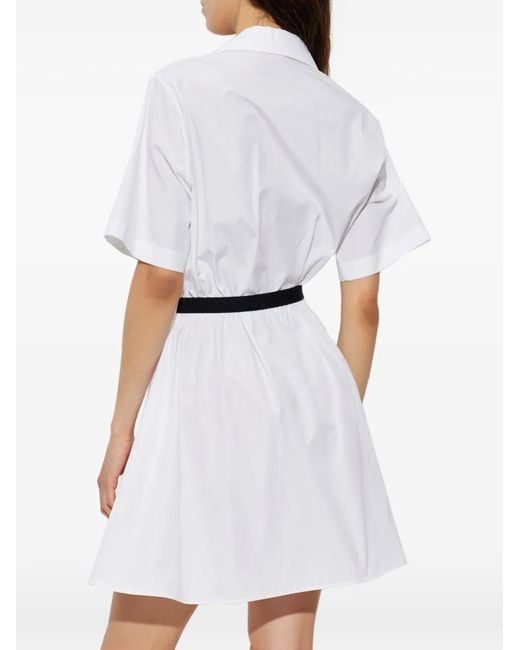 Versace White Cotton-Poplin Mini Dress