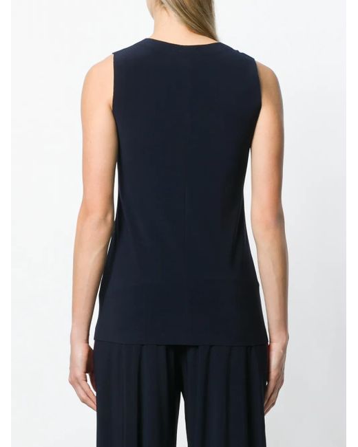 Norma Kamali Blue Sleeveless Top