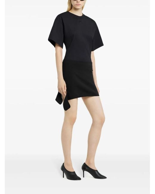 Courreges Black Loop-Knit Mini Skirt