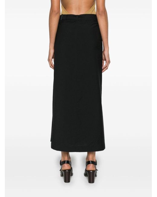 Lemaire Black Belted Maxi Wrap Skirt