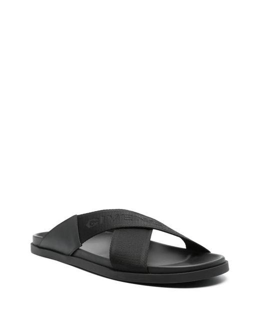 Givenchy Black G Plage Cross Strap Sandal for men