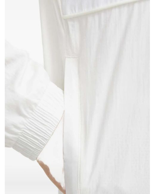 Adidas White Half-Zip Hooded Jacket