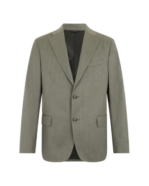 Brooks Brothers Green Performance Twill Virgin Wool Blazer for men