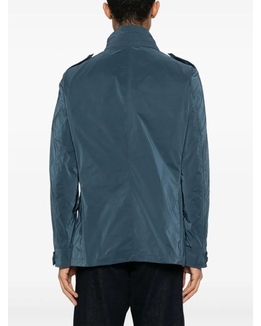Moorer Blue Lightweight Hooded Jacket for men