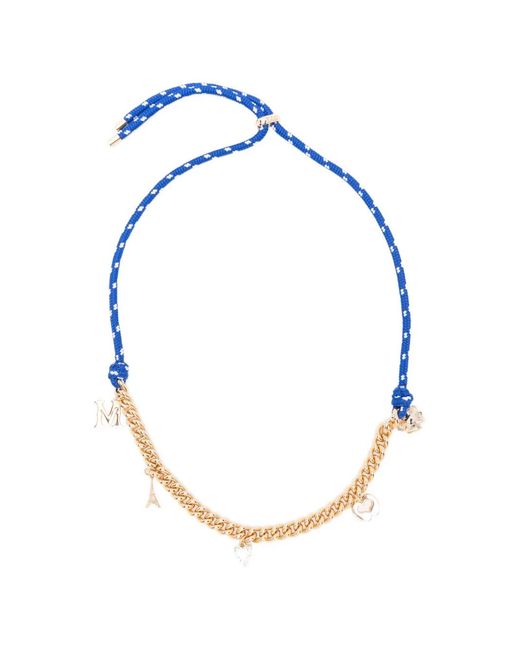Maje Blue Sailor Rope Chain Necklace