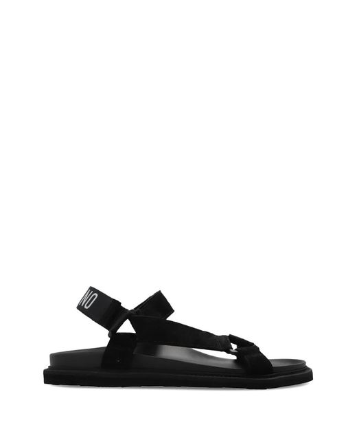 Moschino Black Strap Detail Sandals for men