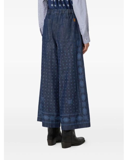 Weekend by Maxmara Blue Micron Denim Trouser