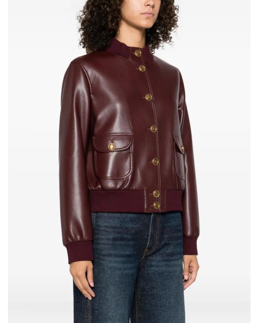 Twinset Brown Button-Fastening Jacket