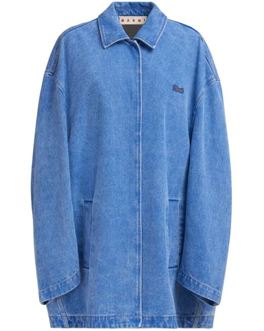 Marni Blue Denim Jacket With Patch