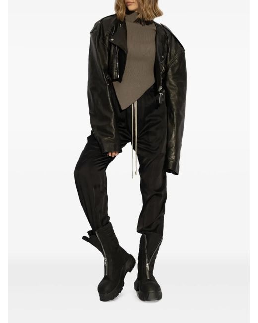 Top de canalé Rick Owens de color Gray