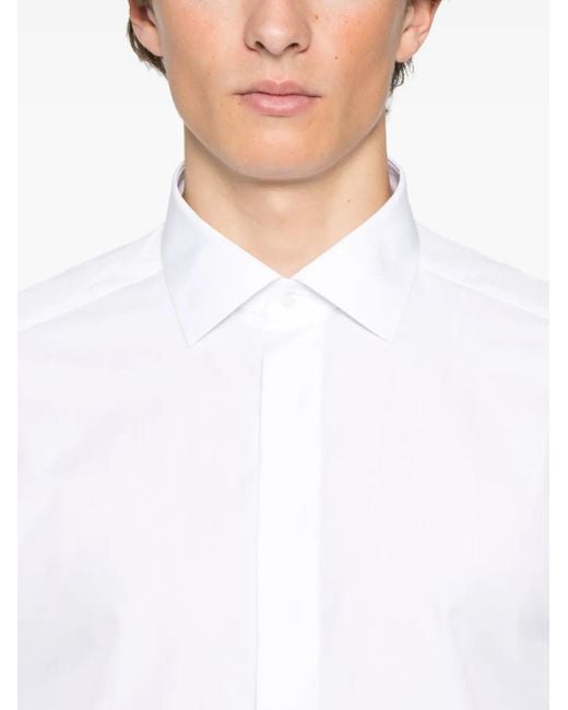 Zegna White Poplin Shirt for men