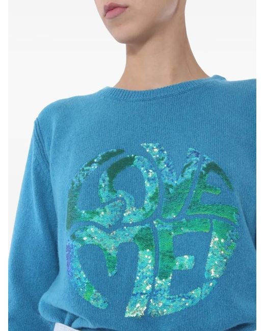 Pull À Sequins Alberta Ferretti en coloris Blue