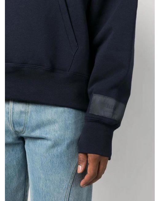 AMI Blue Ami De Coeur Organic Cotton Blend Hoodie