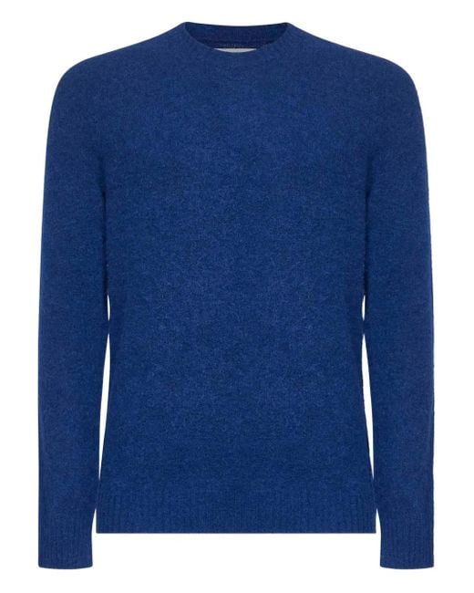 Mc2 Saint Barth Blue Ribbed-Trim Sweater for men