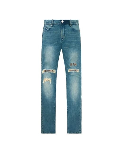 RTA Blue Distressed-Effect Jeans for men
