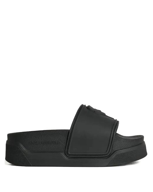Karl Lagerfeld Black Ikon Kondo Pool Slides