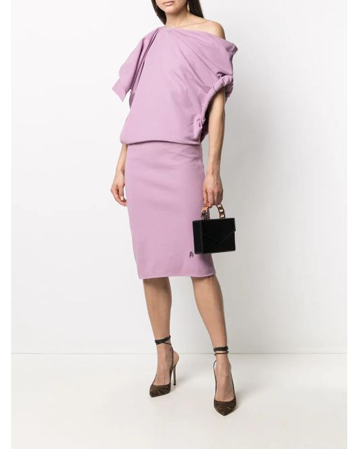 The Attico Pink Off-shoulder Dress