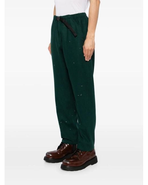 Undercover Green Embroidered Pants for men