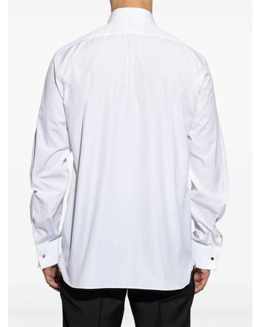 Tom Ford White Pleated-Front Shirt for men