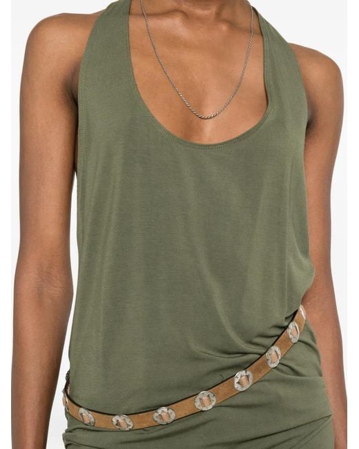 EB DENIM Green Valley Racer-Back Mini Dress