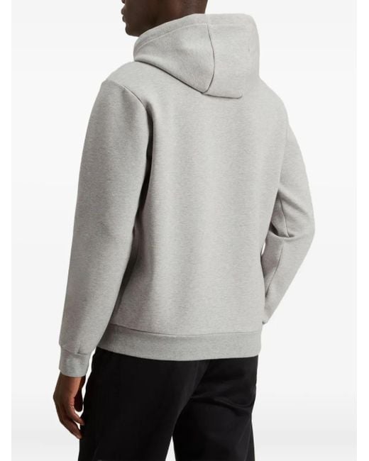 Woolrich Gray Light Hoodie With Adjustable Drawstring for men