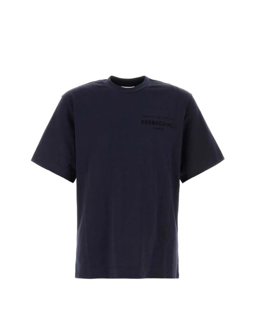 Ferragamo Blue Logo T-Shirt for men