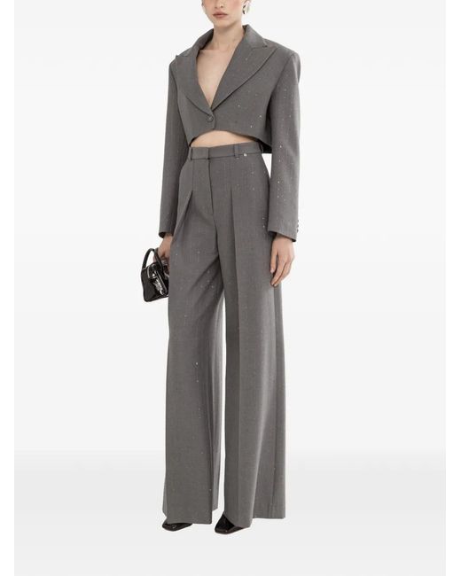 Nissa Gray Sequined Cropped Blazer