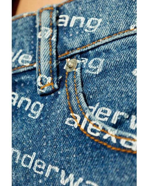 Alexander Wang Blue Jeans With Shimmering Sequins