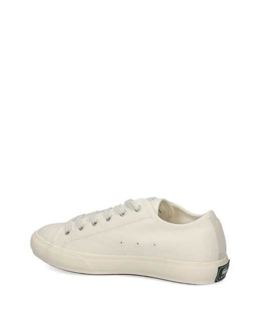 Lacoste White Backcourt Logo-Patch Sneakers for men