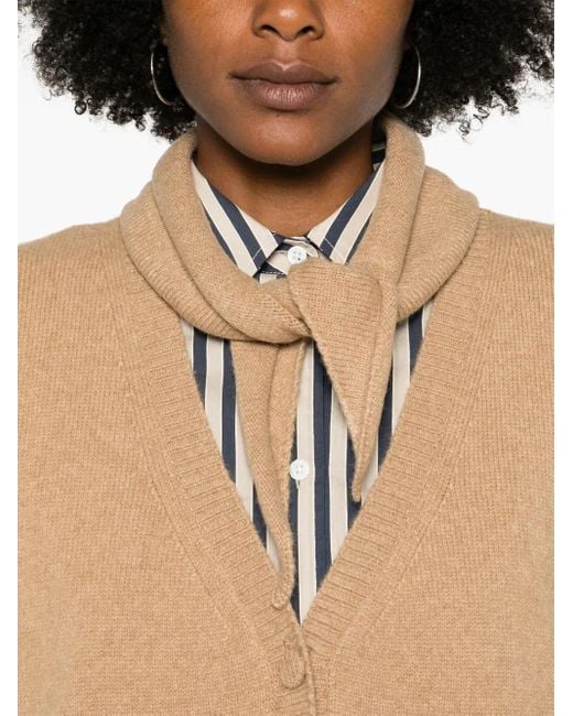 Cardigan A Coste di Plan C in Natural