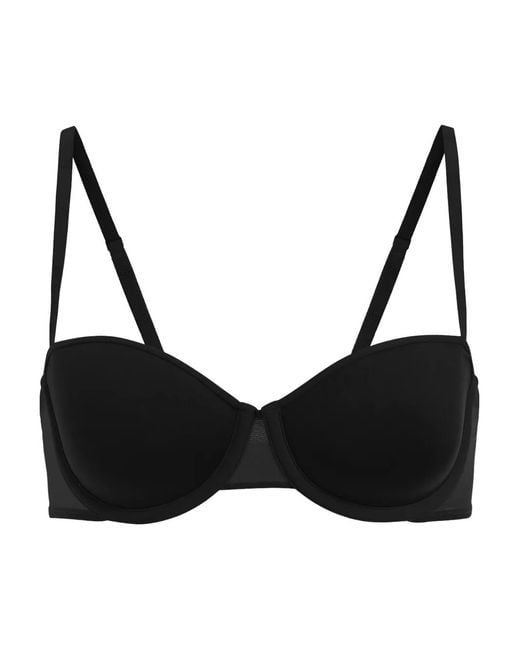 Wolford Black Sheer Opaque Underwire Bra