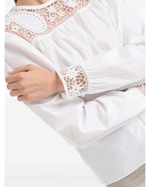Boss White Cotton Blouse