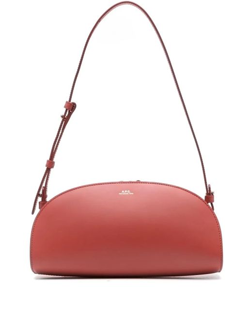 A.P.C. Red Demi-Lune Shoulder Bag