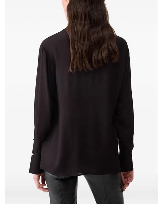 Liu Jo Black Crepe De Chine Shirt