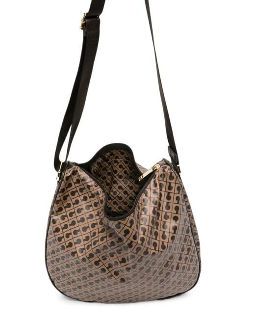 Gherardini Natural Logo-Print Shoulder Bag