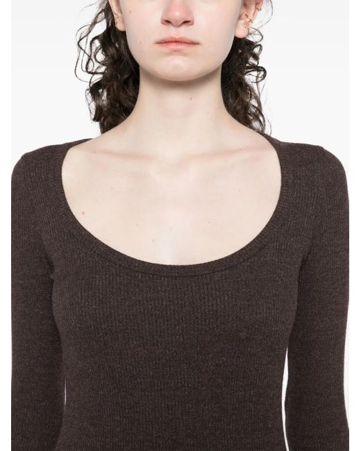 Agolde Brown Corey Scoop-Neck T-Shirt